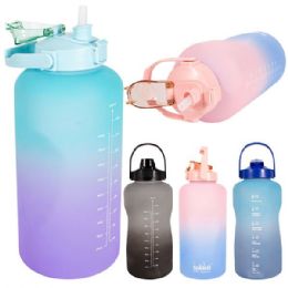 8 Bulk Splash Plastic Bottle 128 oz Flip Cap w/ Lock & Handle Rainbow