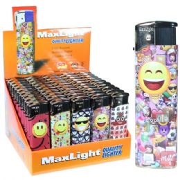 1000 Bulk MaxLight Electronic Lighter Emoji PDQ