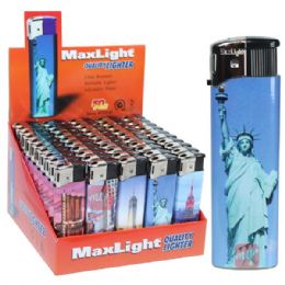1000 Bulk MaxLight Electronic Lighter NY City PDQ