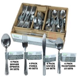 100 Bulk Ideal Kitchen Stainless Steel Cutlery 4PK Assorted Display