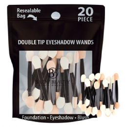 48 Bulk Bazic Beauty Double Tip Eyeshadow Wands 20PK