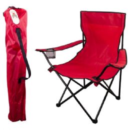 8 Bulk Folding Camping Chair Red 50*50*80cm