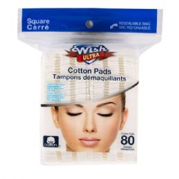 48 Bulk Wish Cotton Pad Square 80CT