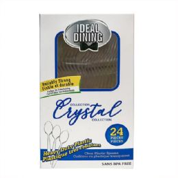 24 Bulk Ideal Dining Box HD 24CT Clear Spoon