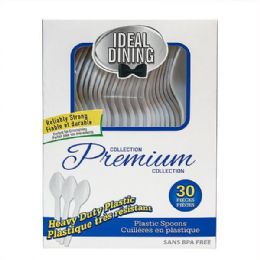 24 Bulk Ideal Dining Box HD 30CT White Spoon