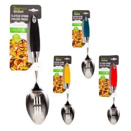24 Bulk Ideal Kitchen Stainless Steel Spoon Slotted