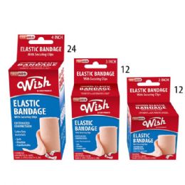 48 Bulk Wish Bandage Elastic Assorted Sizes