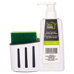 24 Bulk Ideal Home Soap Dispenser Caddy with sponge