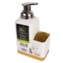 12 Bulk Ideal Home Foamming Soap Dispenser with Scourer 450ml