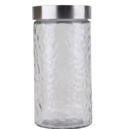 12 Bulk Glass Jar Chrome Lid 1.7L