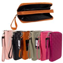 144 Bulk CC Wallet Dual Zipper