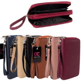 144 Bulk CC Wallet Dual Zipper