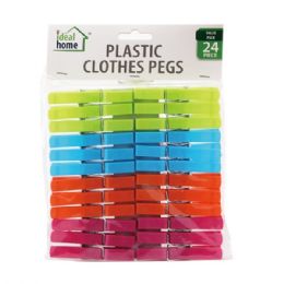 48 Bulk Ideal Home Plastic Cloth Pegs 24CT