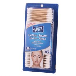 48 Bulk Wish Cotton Swabs 350ct Wood Stick