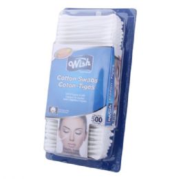 48 Bulk Wish Cotton Swabs 500CT Plastic Stick