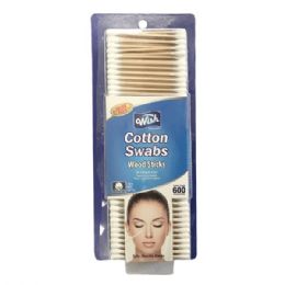24 Bulk Wish Cotton Swabs Wood 600CT HD