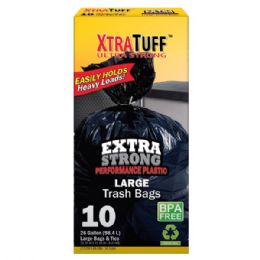 24 Bulk Xtratuff Twist Tie Trash Bag Box 26G 10CT Black