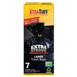 24 Bulk Xtratuff Twist Tie Trash Bag Box 33G 7CT