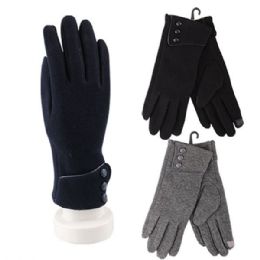 144 Bulk Thermaxxx Ladies Fashion Gloves w/ Touch 3 Buttons