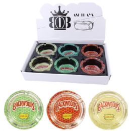 72 Bulk Glass Ashtray 8.5x3cm BW