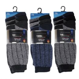 48 Bulk Thermaxxx Mens Thermal Dress Socks 3PK