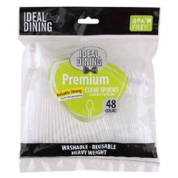 48 Bulk Ideal Dining PS 48CT Clear Spoon