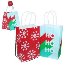 48 Bulk Target Wondershop Gift Bag 2PK Hohoho Snowflake 5.25inx3.25inx8.375in