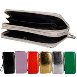 144 Bulk CC Wallet Dual Zipper