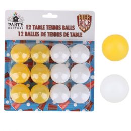 48 Bulk Party Central Recreational Ping Pong Balls 12PK