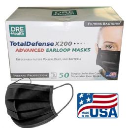 1000 Bulk Disposable Black Face Mask 1000 USA
