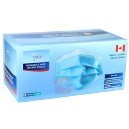 1500 Bulk Disposable Blue Face Mask 50 Count Made in Canada