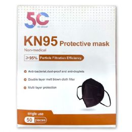 2000 Bulk Face Mask KN95 50pcs Box 5C BLACK