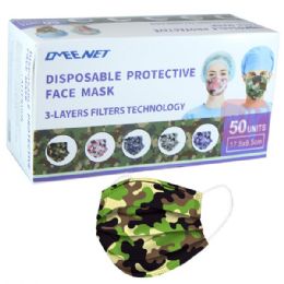 3000 Bulk OMEE NET Face Mask Disposable Camouflage