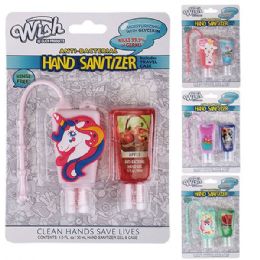 48 Bulk Wish Silicone Hand Sanitizer 2PK Girls
