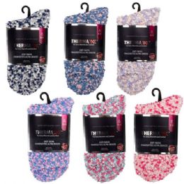 72 Bulk Thermaxxx Fuzzy Socks w/Non-Slip Bottom