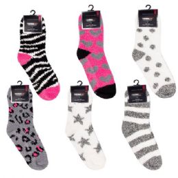 144 Bulk Thermaxxx Fuzzy Socks w/Non-Slip Bottom