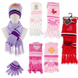 72 Bulk Thermaxxx Winter Set 3PK Junior Girls