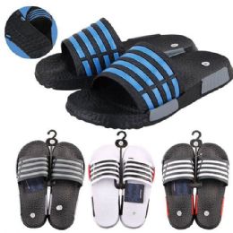 50 Bulk JM Men Sandal 4 Lines Top w/ 2 Color Sole