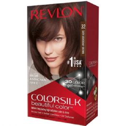 12 Bulk Revlon ColorSilk Hair Color #32 Dark Mahogany Brown