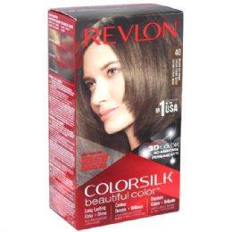 12 Bulk Revlon ColorSilk Hair Color #40 Medium Ash Brown