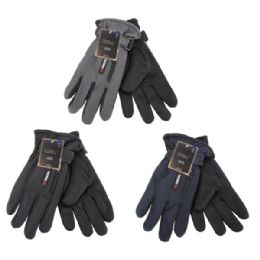 72 Bulk Thermaxxx Winter Ski Gloves Men Zipper Pocket w/ Grip Dots
