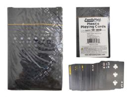 100 Bulk Packs Of Plastic Playing Cards In Black And Gold