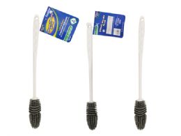 144 Bulk Pack Of 11.25" X 1.25" Silicone Cleaning Brushes In White And Grey