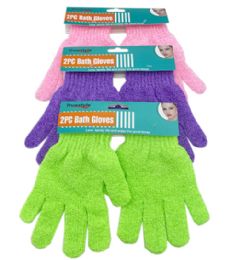 72 Bulk Exfoliating Bath Gloves