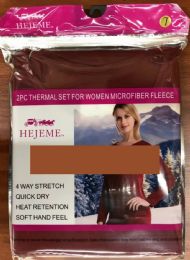 24 Bulk 2pc Women Thermal Set Maroon Size S- 2XL