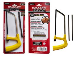 96 Bulk 3-Piece Hacksaw Set With 6" Blade In Yellow