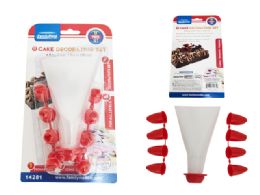 72 Bulk 9-Piece Cake Decorating Set With Silicone Pipe