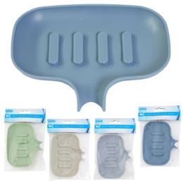36 Bulk Drain Away Soap Dish Plastic W/spout 4ast Colors 5.51x4.33in Pbh