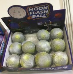 24 Bulk Moon Flash Light Up Bouncing Ball 2.75in Dia In 12pc Pdq Pb/label