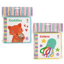 24 Bulk Early Learning Soft Book Animals 2 Assorted Cuddles, Colors